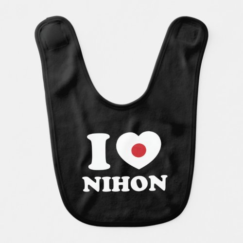 I HEART LOVE NIHON BABY BIB