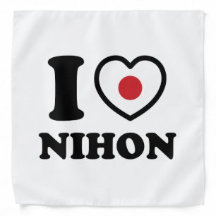 I HEART [LOVE] NIHON BANDANA