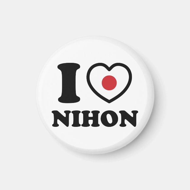 I HEART [LOVE] NIHON MAGNET (Front)