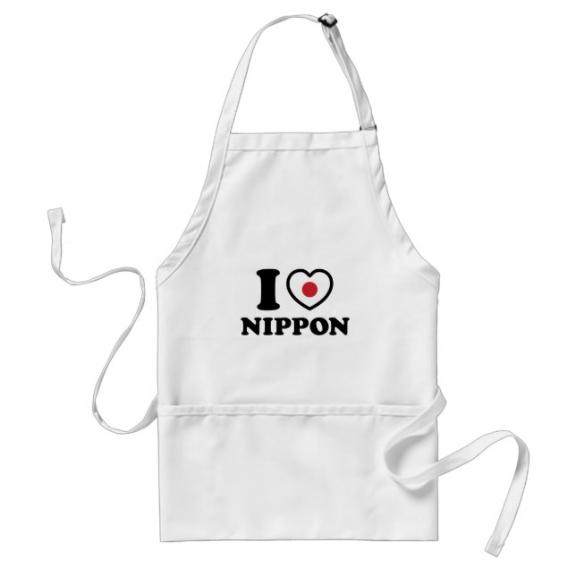 I HEART [LOVE] NIPPON ADULT APRON (Front)