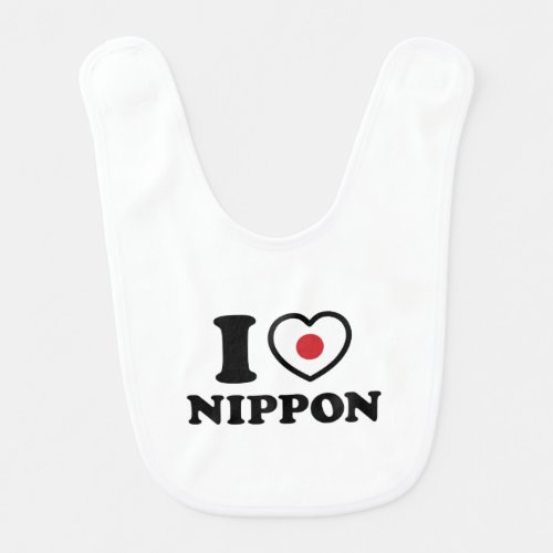 I HEART LOVE NIPPON BABY BIB