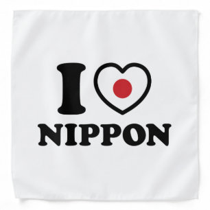 I HEART [LOVE] NIPPON BANDANA