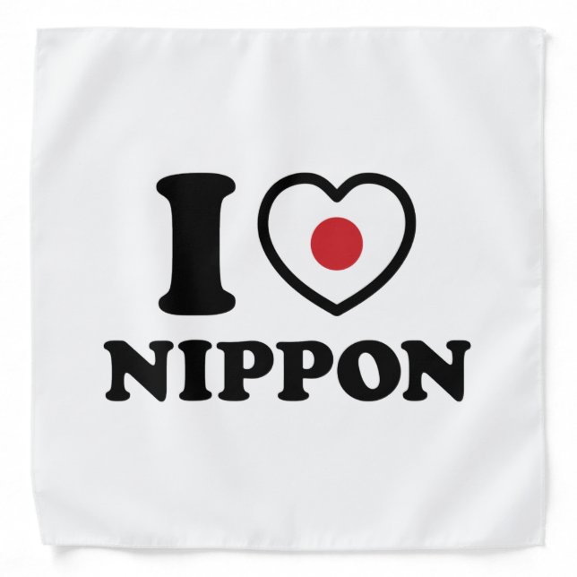 I HEART [LOVE] NIPPON BANDANA (Front)