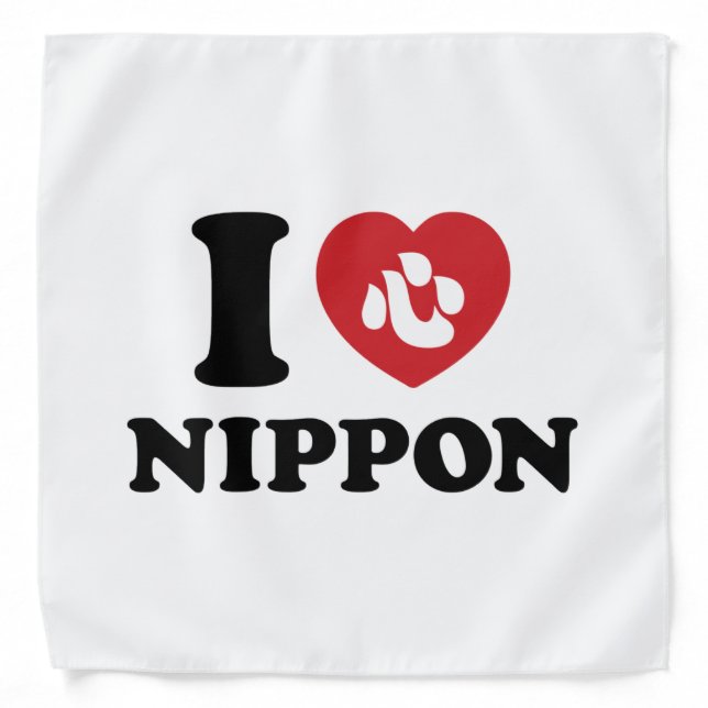 I HEART [LOVE] NIPPON BANDANA (Front)
