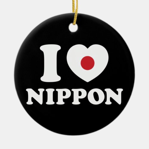 I HEART LOVE NIPPON CERAMIC ORNAMENT