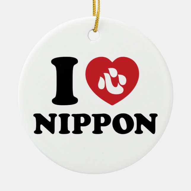 I HEART [LOVE] NIPPON CERAMIC ORNAMENT (Front)