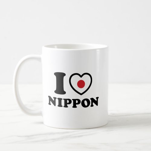 I HEART LOVE NIPPON COFFEE MUG