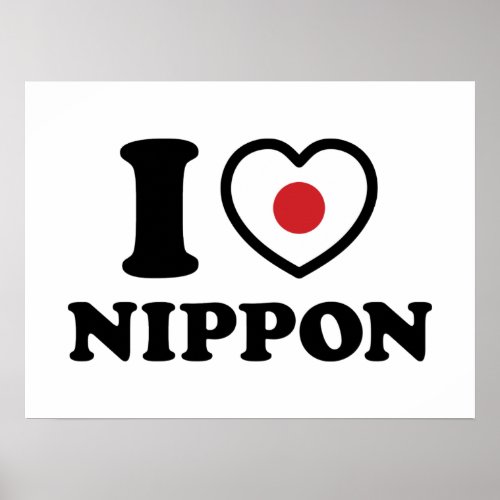 I HEART LOVE NIPPON POSTER