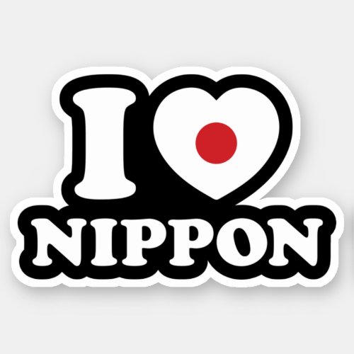 I HEART LOVE NIPPON STICKER