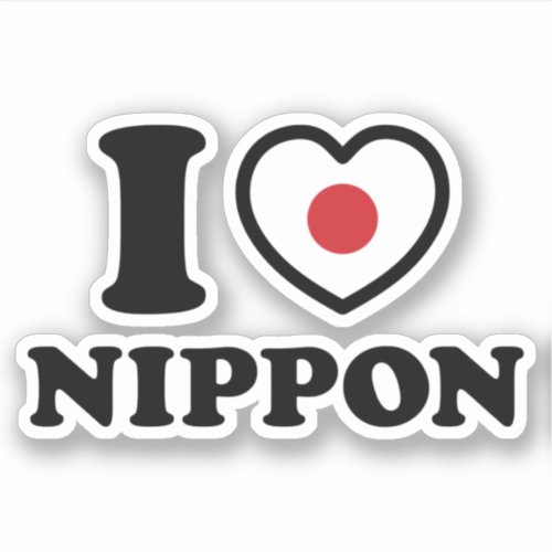 I HEART LOVE NIPPON STICKER