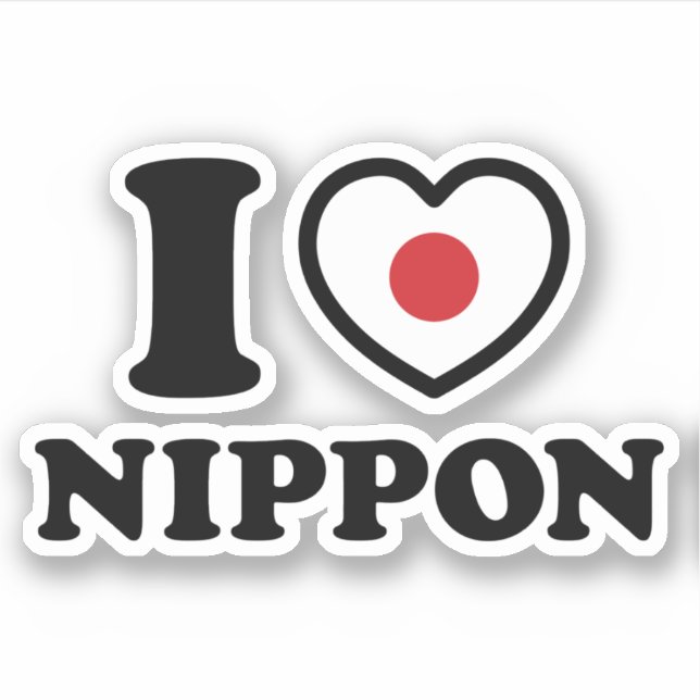 I HEART [LOVE] NIPPON STICKER (Front)