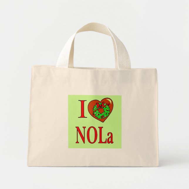 I Heart (Love) NOLA, Mini Tote Bag (Front)