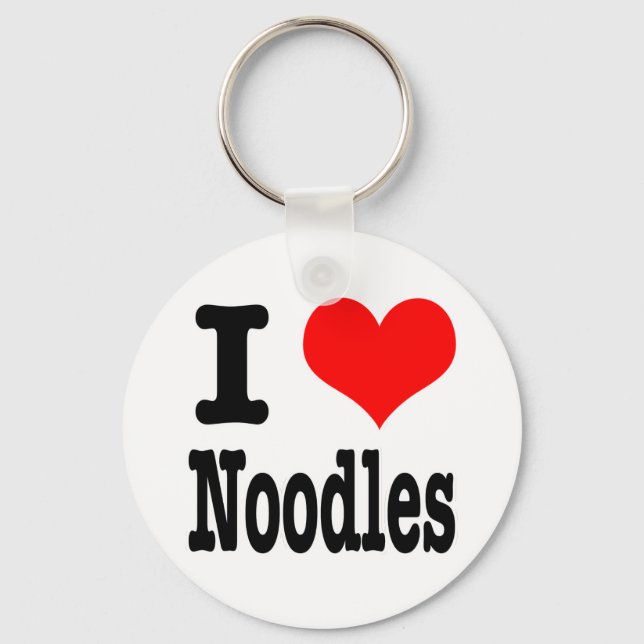 I HEART (LOVE) noodles Keychain (Front)