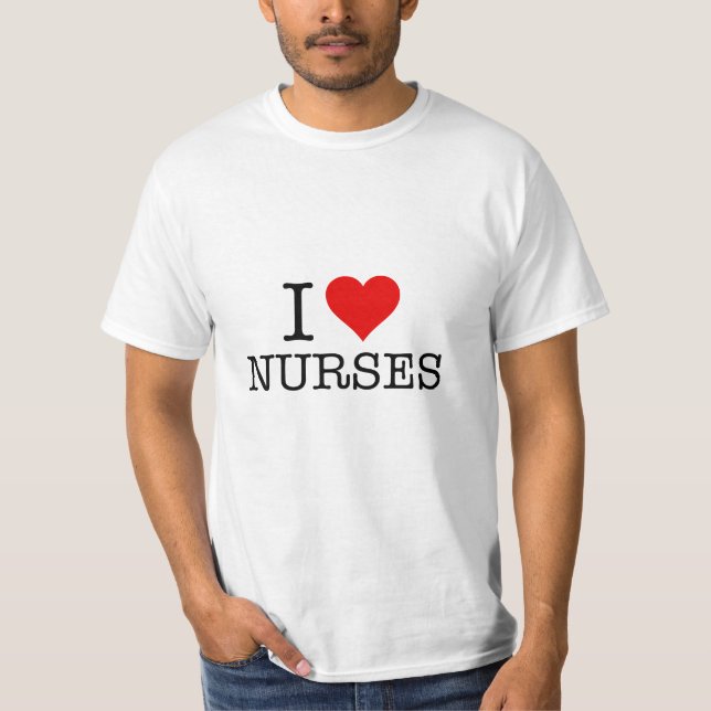 I Heart Love Nurses T-Shirt (Front)