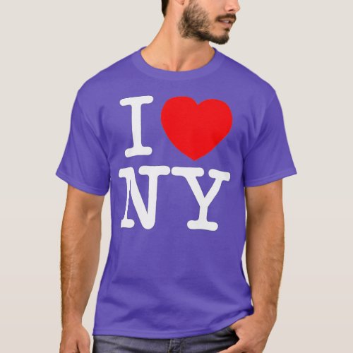 I Heart Love NY New York City NYC Classic Font  T_Shirt