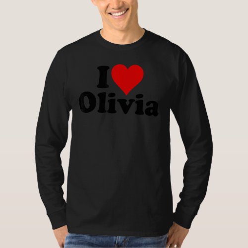 I Heart Love Olivia Liv Olive T_Shirt