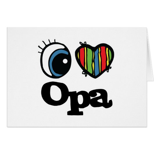 I Heart (Love) Opa Cards (Front Horizontal)