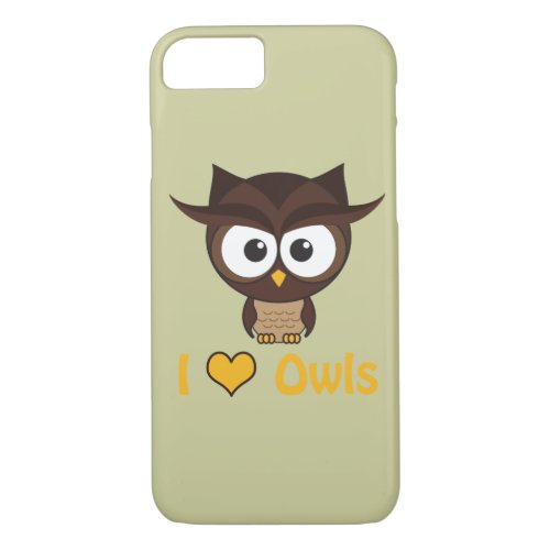 I heart love owls iPhone 87 case