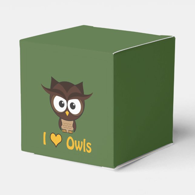 I heart (love) owls favor boxes (Back Side)