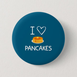I Heart Love Pancakes, Funny, Jokes, Sarcastic, Fa Button
