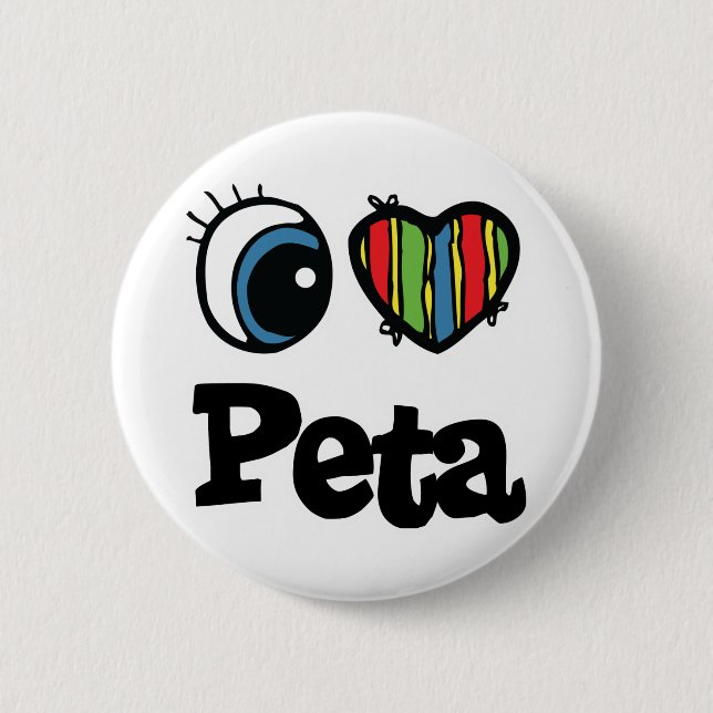 I Heart (Love) Peta Button (Front)