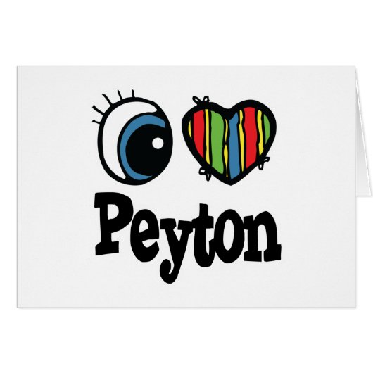 I Heart (Love) Peyton Cards (Front Horizontal)