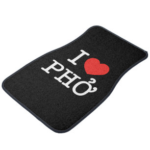I Heart (Love) Pho Car Floor Mat