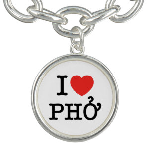 I Heart (Love) Pho Charm Bracelet