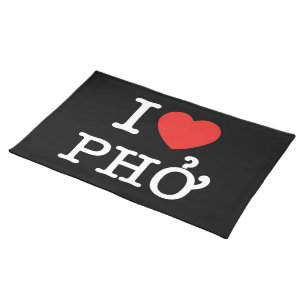 I Heart (Love) Pho Cloth Placemat