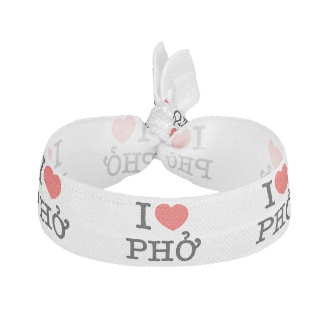 I Heart (Love) Pho Hair Tie (Front)