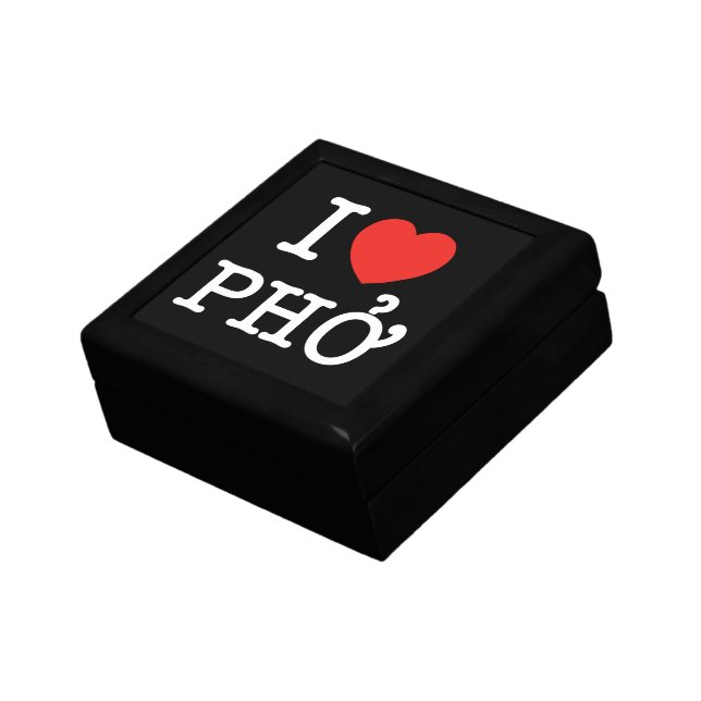 I Heart (Love) Pho Jewelry Box (Side)