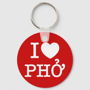 I Heart (Love) Pho Keychain