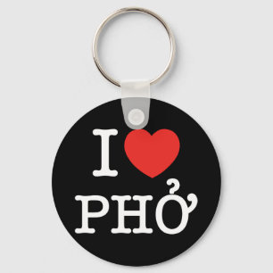 I Heart (Love) Pho Keychain