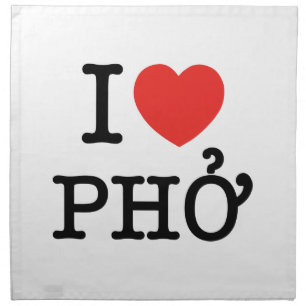 I Heart (Love) Pho Napkin