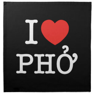 I Heart (Love) Pho Napkin