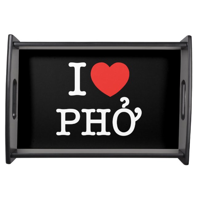 I Heart (Love) Pho Serving Tray (Front)
