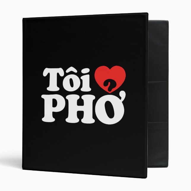 I Heart (Love) Pho (Tôi ❤ PHỞ) Vietnamese Language Binder (Front/Inside)