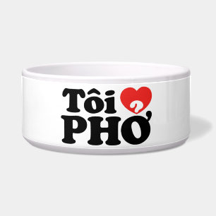 I Heart (Love) Pho (Tôi ❤ PHỞ) Vietnamese Language Bowl