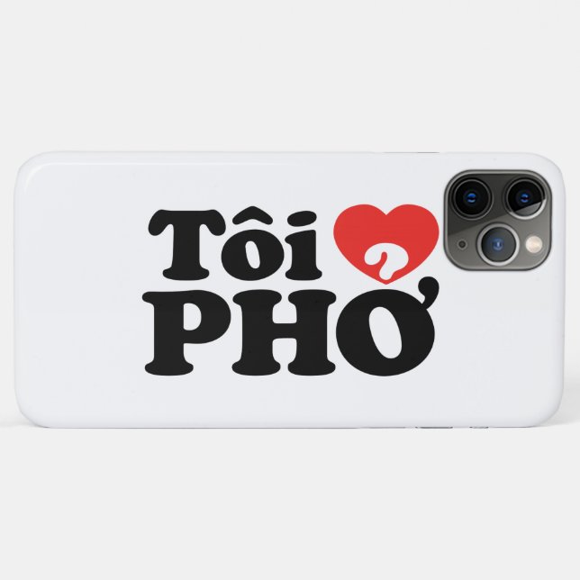 I Heart (Love) Pho (Tôi ❤ PHỞ) Vietnamese Language Case-Mate iPhone Case (Back (Horizontal))