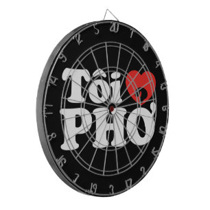 I Heart (Love) Pho (Tôi ❤ PHỞ) Vietnamese Language Dart Board