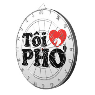 I Heart (Love) Pho (Tôi ❤ PHỞ) Vietnamese Language Dartboard With Darts