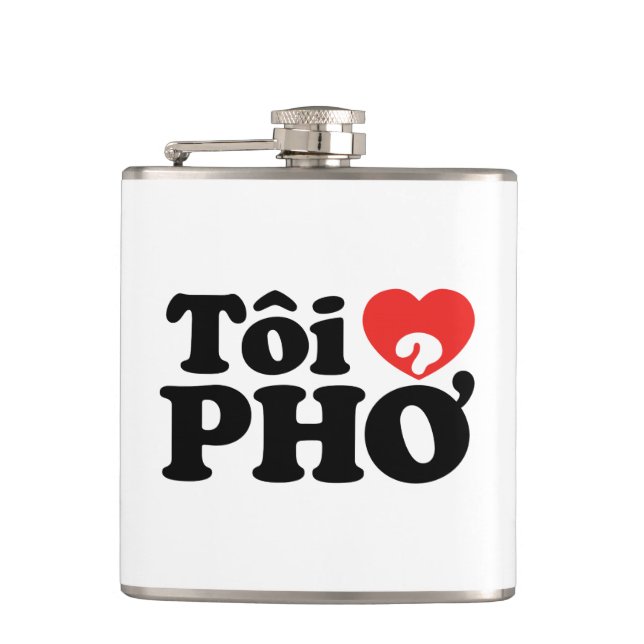 I Heart (Love) Pho (Tôi ❤ PHỞ) Vietnamese Language Flask (Front)