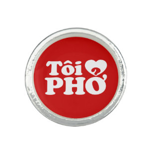 I Heart (Love) Pho (Tôi ❤ PHỞ) Vietnamese Language Ring