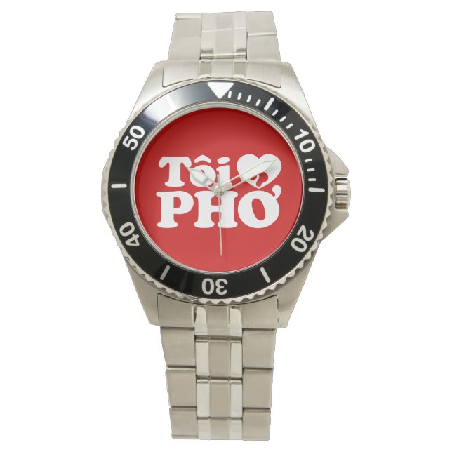 I Heart (Love) Pho (Tôi ❤ PHỞ) Vietnamese Language Watch (Front)