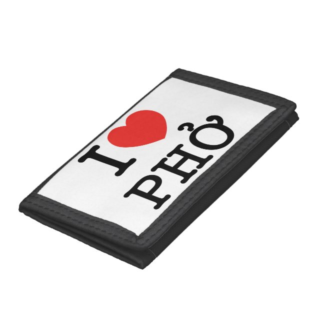 I Heart (Love) Pho Tri-fold Wallet (Bottom)