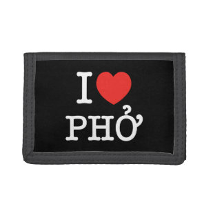 I Heart (Love) Pho Trifold Wallet