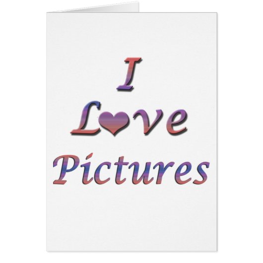 I Heart (Love) Pictures Cards (Front)