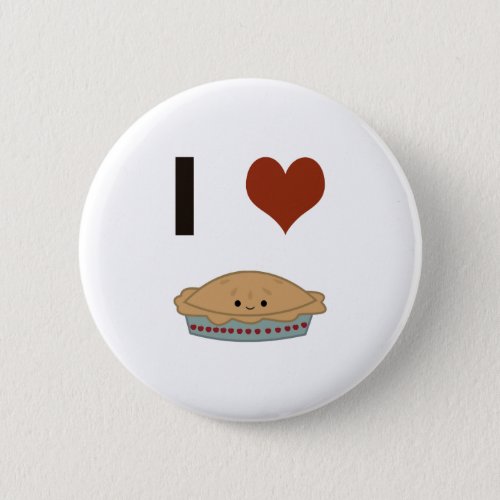 I heart love Pie Button