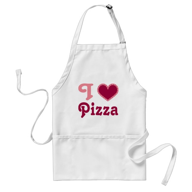 I Heart (Love) Pizza Gift Apron (Front)