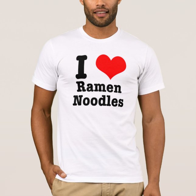 I HEART (LOVE) ramen noodles T-Shirt (Front)